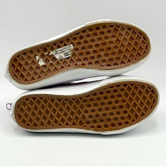 Vans SK8-HI Pink Glitter Back Zip Up Lace Up Sneakers - Kids US 3 / EU 34 - Picture 10 of 11